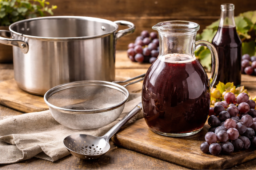 Προετοιμασία μούστου για πετιμέζι