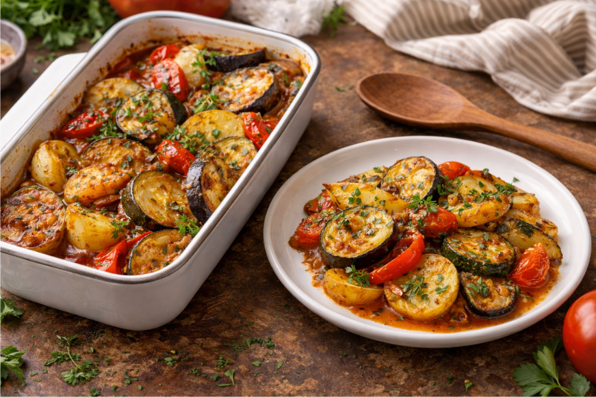 Μπριάμ λαχανικών στο φούρνο