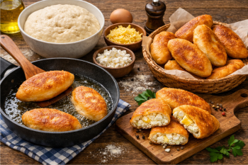 Αφράτα σπιτικά πιροσκί με κιμά,