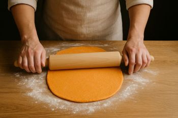 «Ζύμωμα ζύμης με καρότο σε ζυμοτήρι»